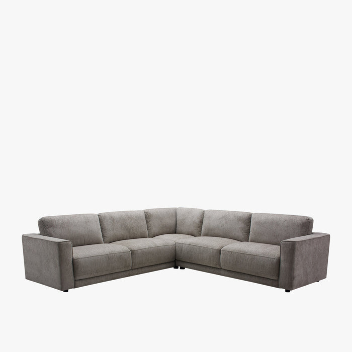 SYLAN Canapé d'angle réversible en tissu taupe
