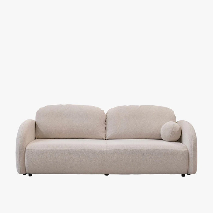SYNA Canapé 3 places convertible en tissu bouclette beige