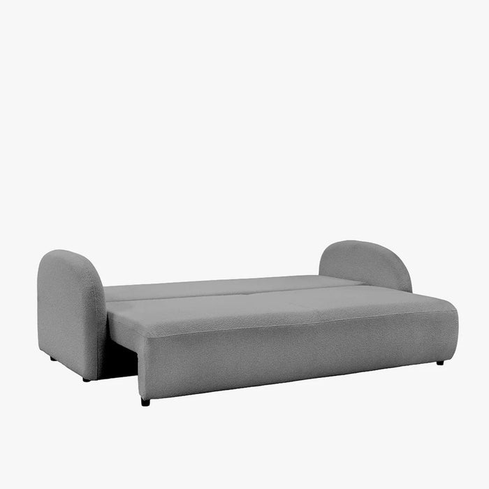 SYNA Canapé 3 places convertible en tissu bouclette gris