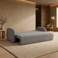 SYNA Canapé 3 places convertible en tissu bouclette gris