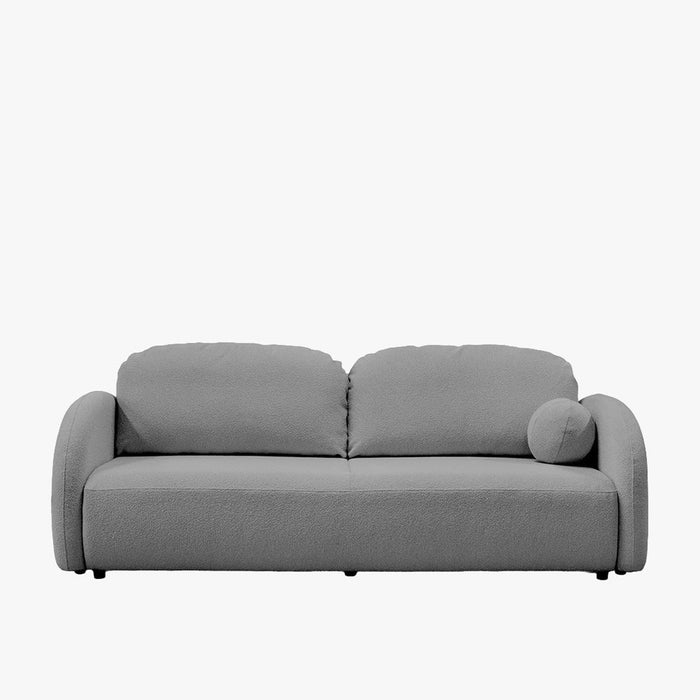 SYNA Canapé 3 places convertible en tissu bouclette gris