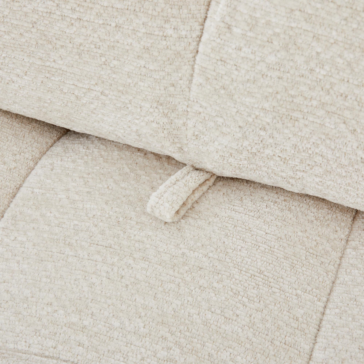 TIAM Canapé d'angle relax électrique en tissu matelassé beige - Angle gauche - Canapé relax - Mobilier Deco