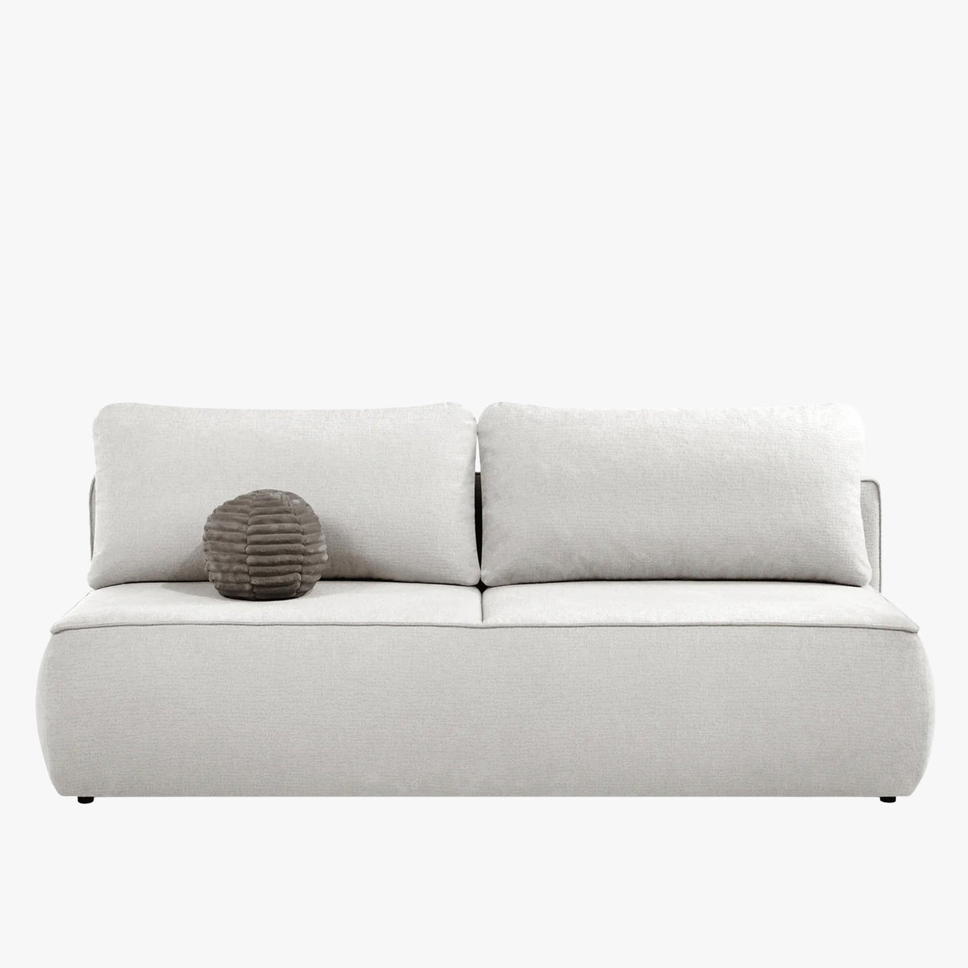 TILIA Canapé 3 places convertible avec coffre en tissu beige - Canapés convertibles - Mobilier Deco
