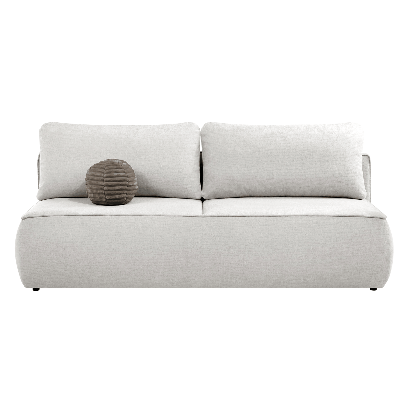 TILIA Canapé 3 places convertible avec coffre en tissu beige