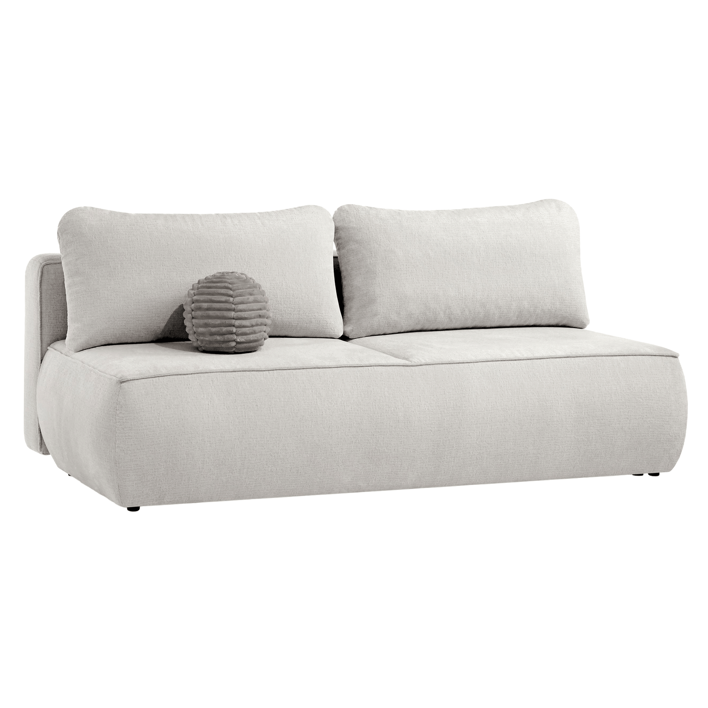 TILIA Canapé 3 places convertible avec coffre en tissu beige