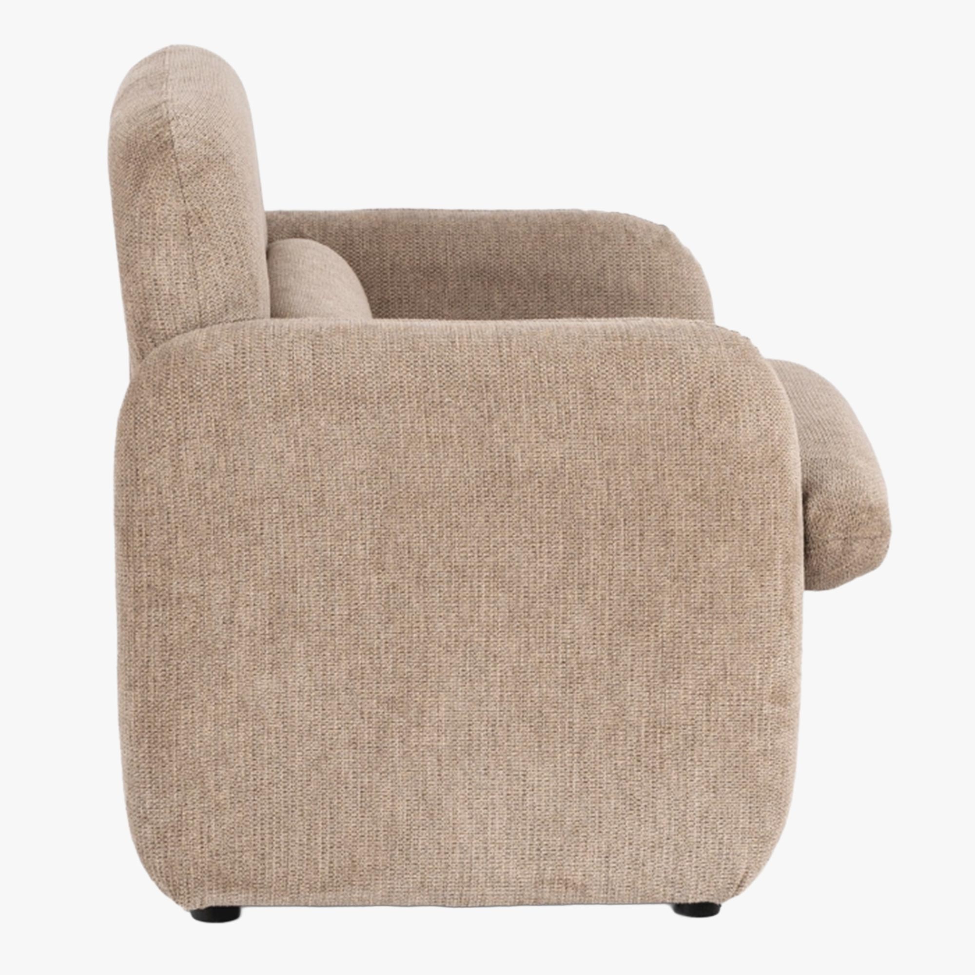 TOGO Fauteuil en tissu beige foncé - Fauteuils - Mobilier Deco