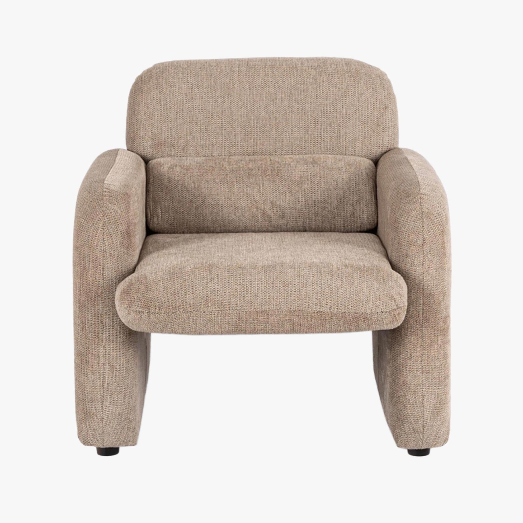 TOGO Fauteuil en tissu beige foncé - Fauteuils - Mobilier Deco
