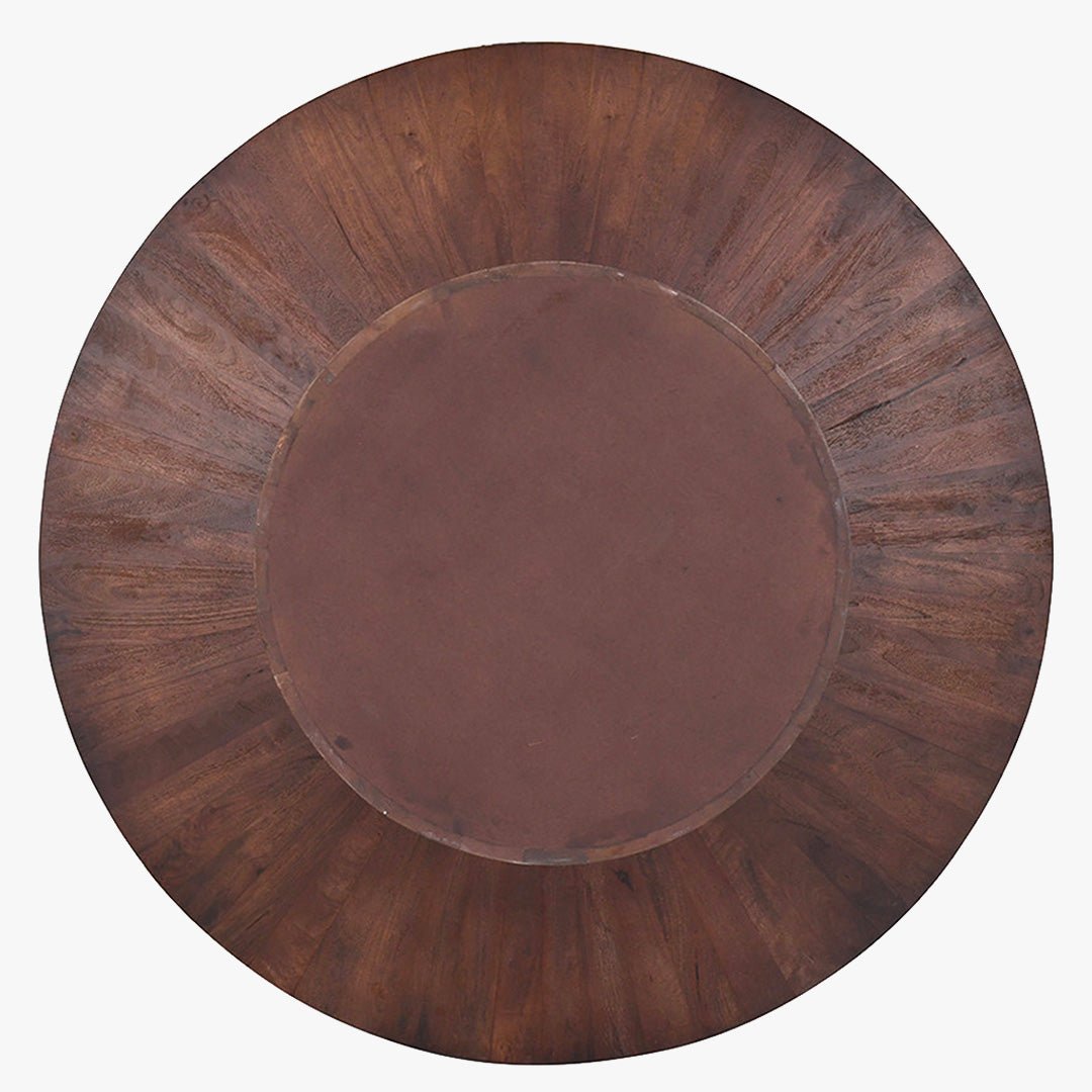 TOMMY - 130 Table à manger ronde en bois de manguier D130 cm - Table à manger - Mobilier Deco