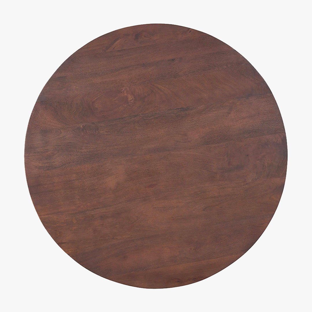TOMMY - 130 Table à manger ronde en bois de manguier D130 cm - Table à manger - Mobilier Deco