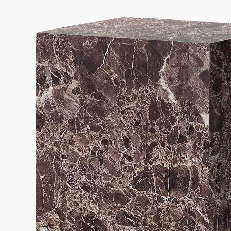 TRESA Table d'appoint en marbre d'ingénierie marron — aperçu vidéo