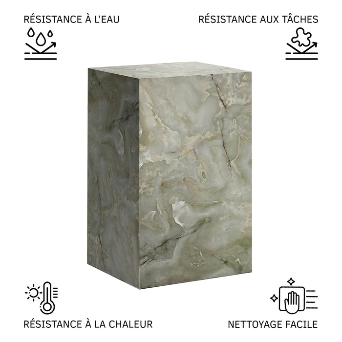 TRESA Table d'appoint en marbre d'ingénierie vert