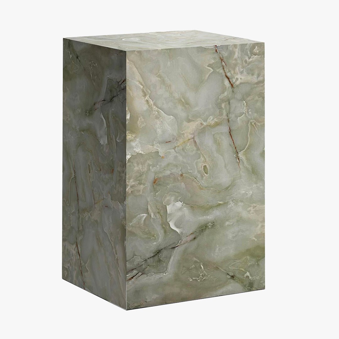TRESA Table d'appoint en marbre d'ingénierie vert - Table basse - Mobilier Deco