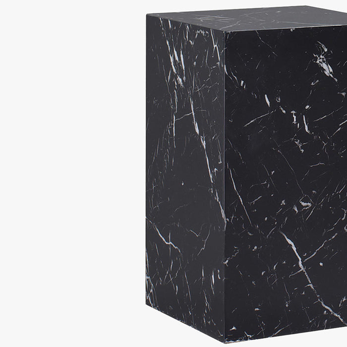 TRESA Table d'appoint marbre d'ingénierie noir
