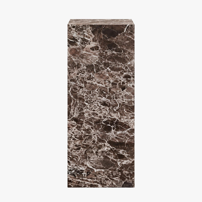 TRESA XL Table d'appoint marbre d'ingénierie marron – vue 2