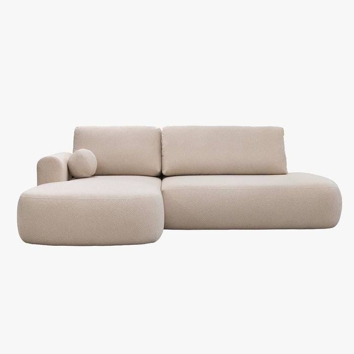 TYLAN Canapé d’angle convertible avec coffre effet peau de mouton  - Angle gauche