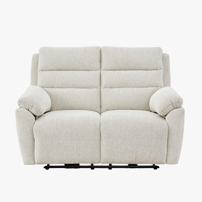 ULYA Canapé 2 places relax électrique en tissu beige