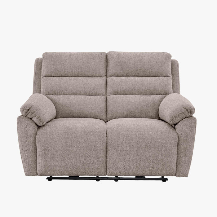 ULYA Canapé 2 places relax électrique en tissu taupe