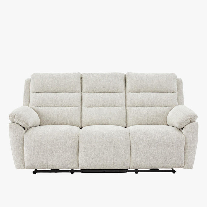 ULYA Canapé 3 places relax électrique en tissu beige