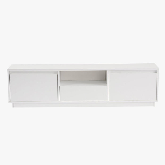 VIANA Meuble TV 3 portes 1 niche blanc