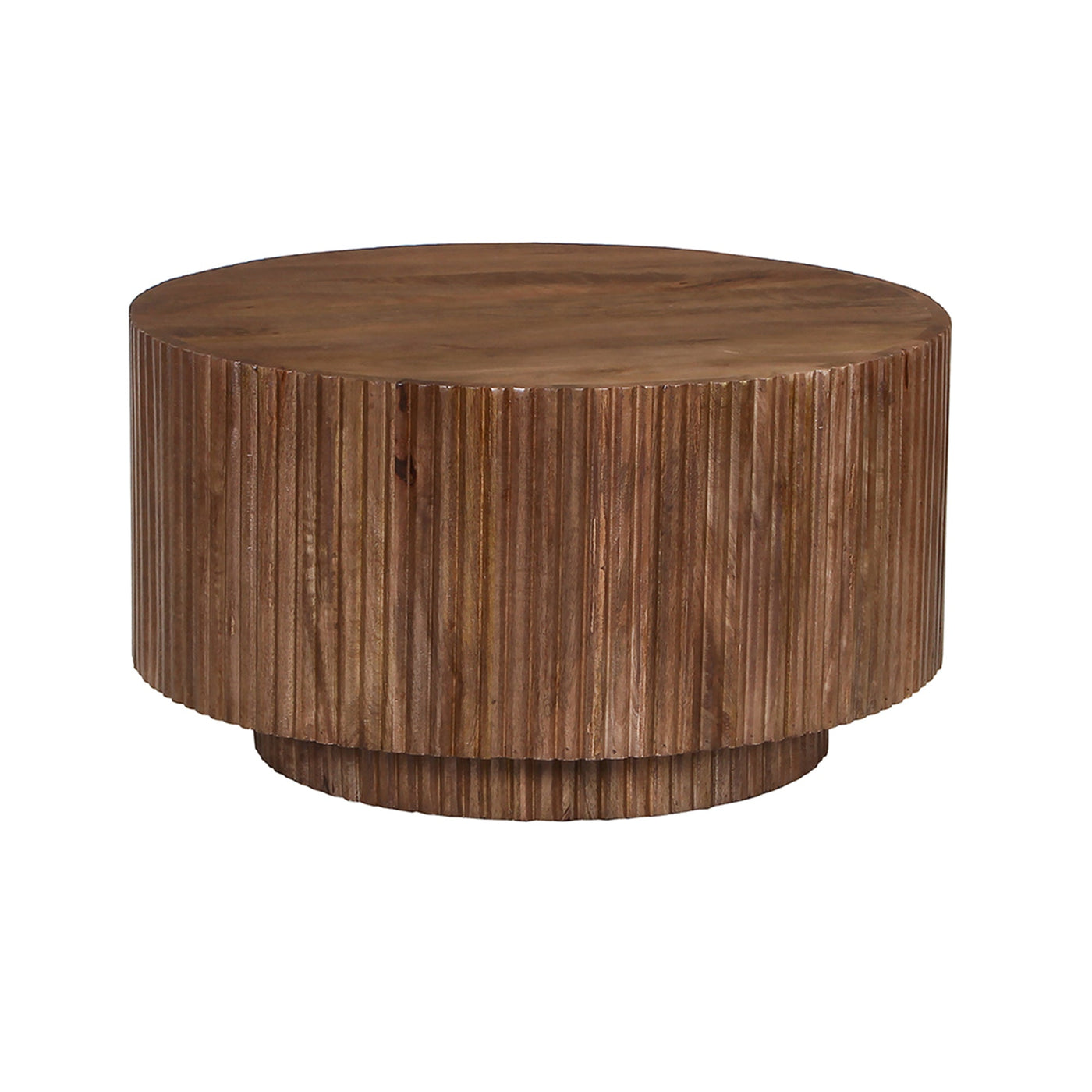 VICTOR Table basse bois de manguier brun clair 70 cm - Table basse - Mobilier Deco