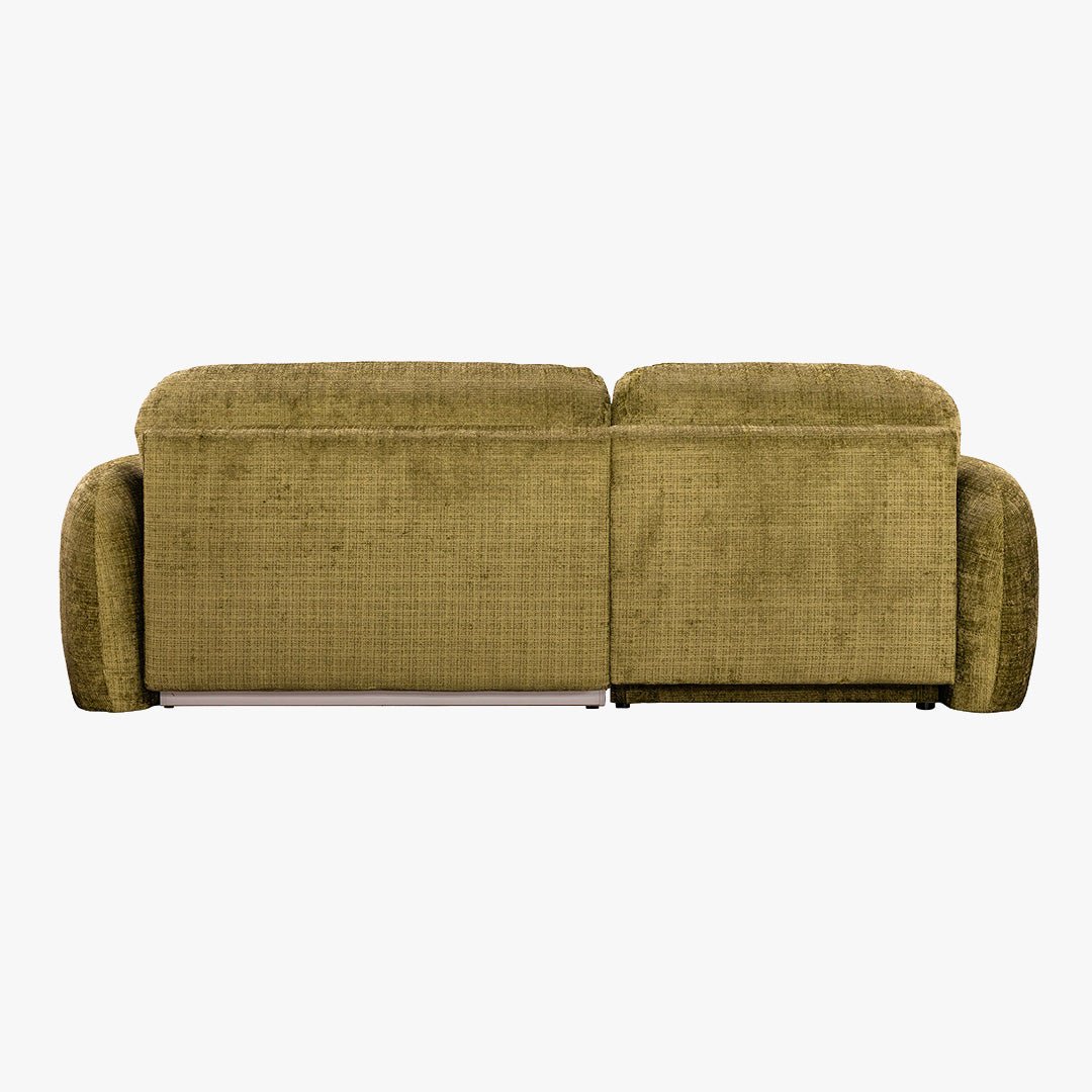 VIONA Canapé d'angle convertible avec coffre en tissu vert - Angle gauche - Canapé d'angle convertible - Mobilier Deco