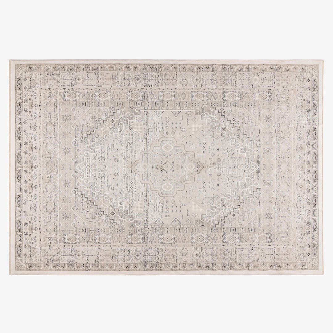 VISTA Tapis oriental blanc écru et beige - 160x230 cm - Tapis - Mobilier Deco