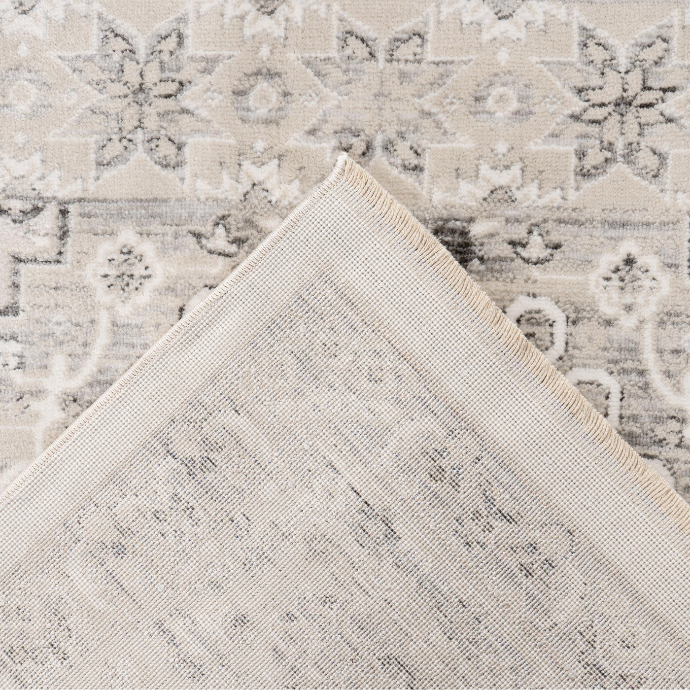 VISTA Tapis oriental blanc écru et beige - 160x230 cm