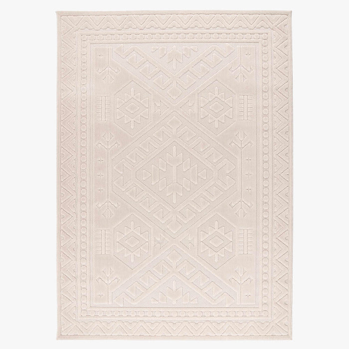 VIVA 2 Tapis en tissu doux à motif en relief blanc écru - 160x230 cm