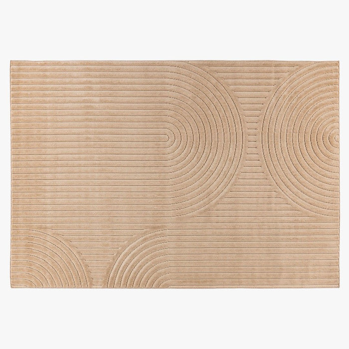 VIVA Tapis en tissu doux à motif en relief beige - 160x230 cm