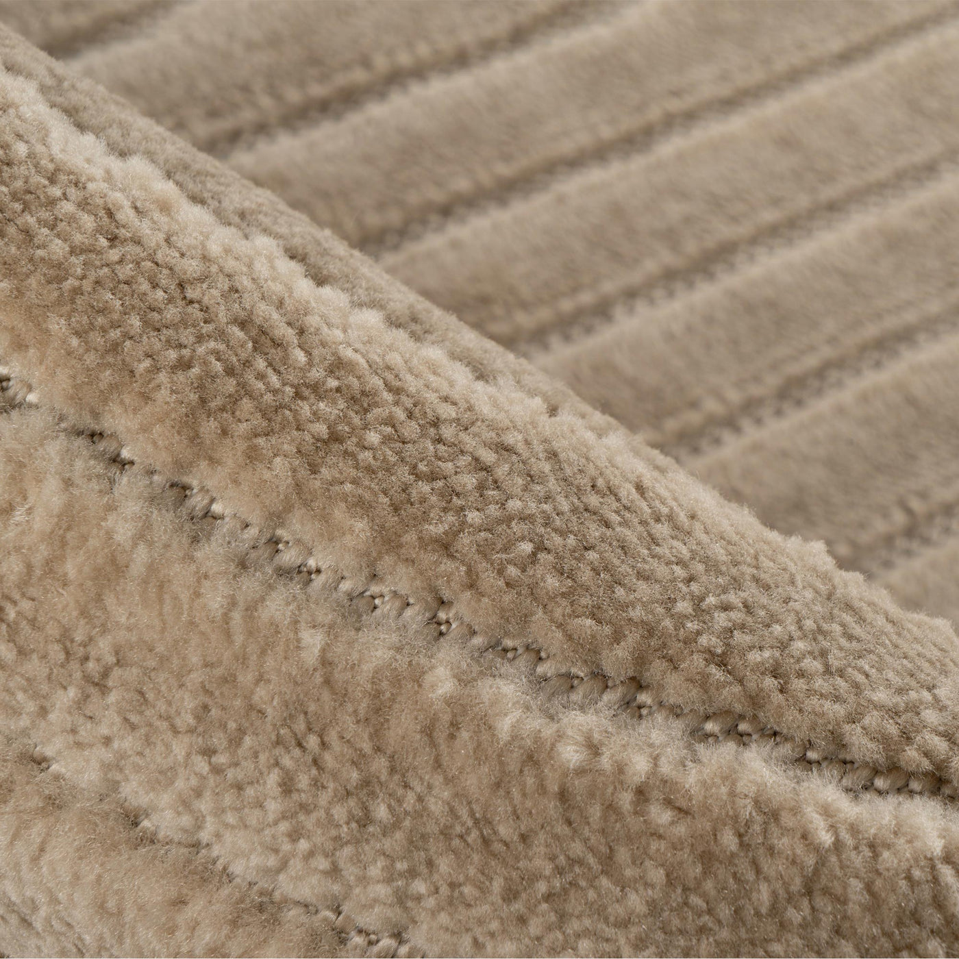 VIVA Tapis en tissu doux à motif en relief beige - 160x230 cm