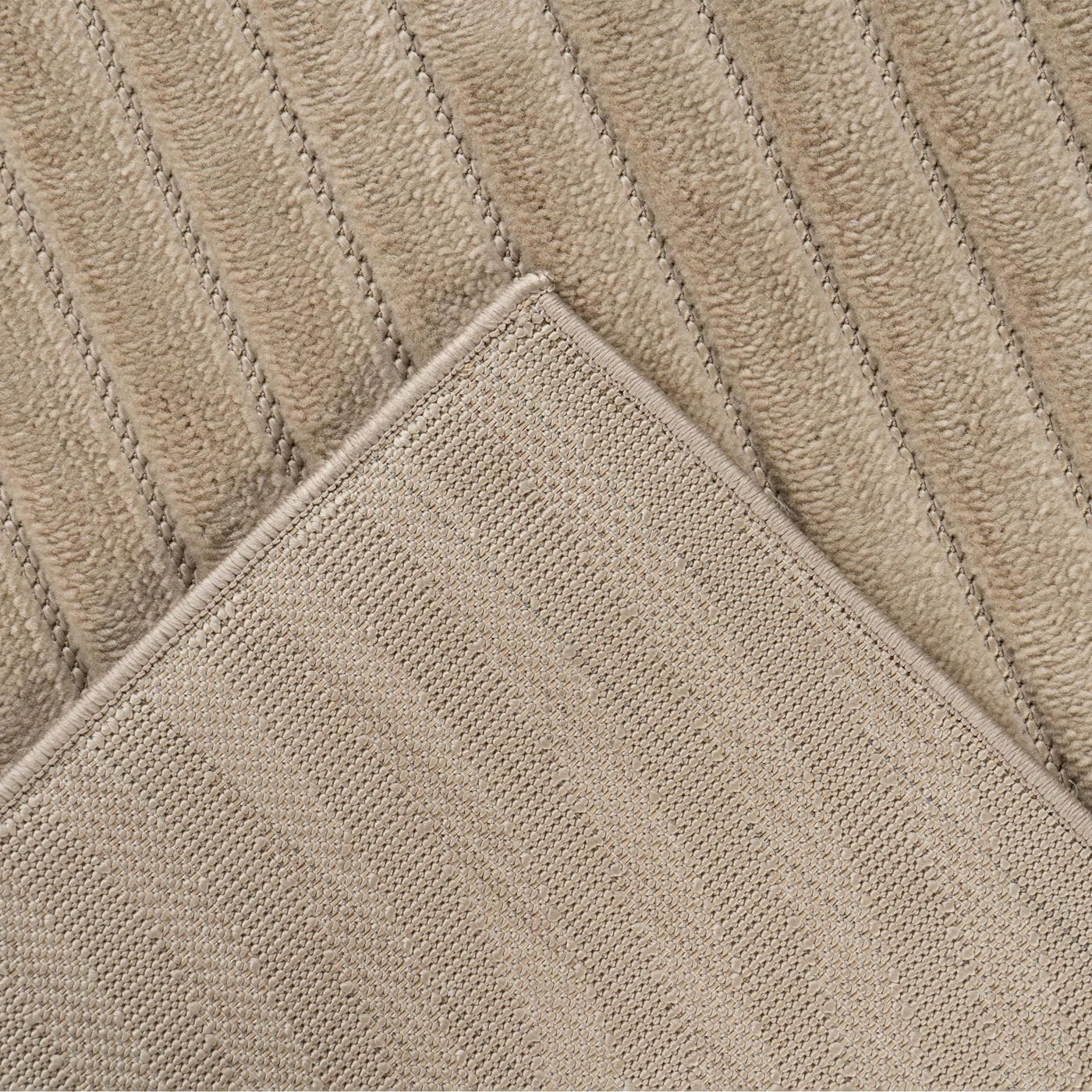 VIVA Tapis en tissu doux à motif en relief beige - 160x230 cm