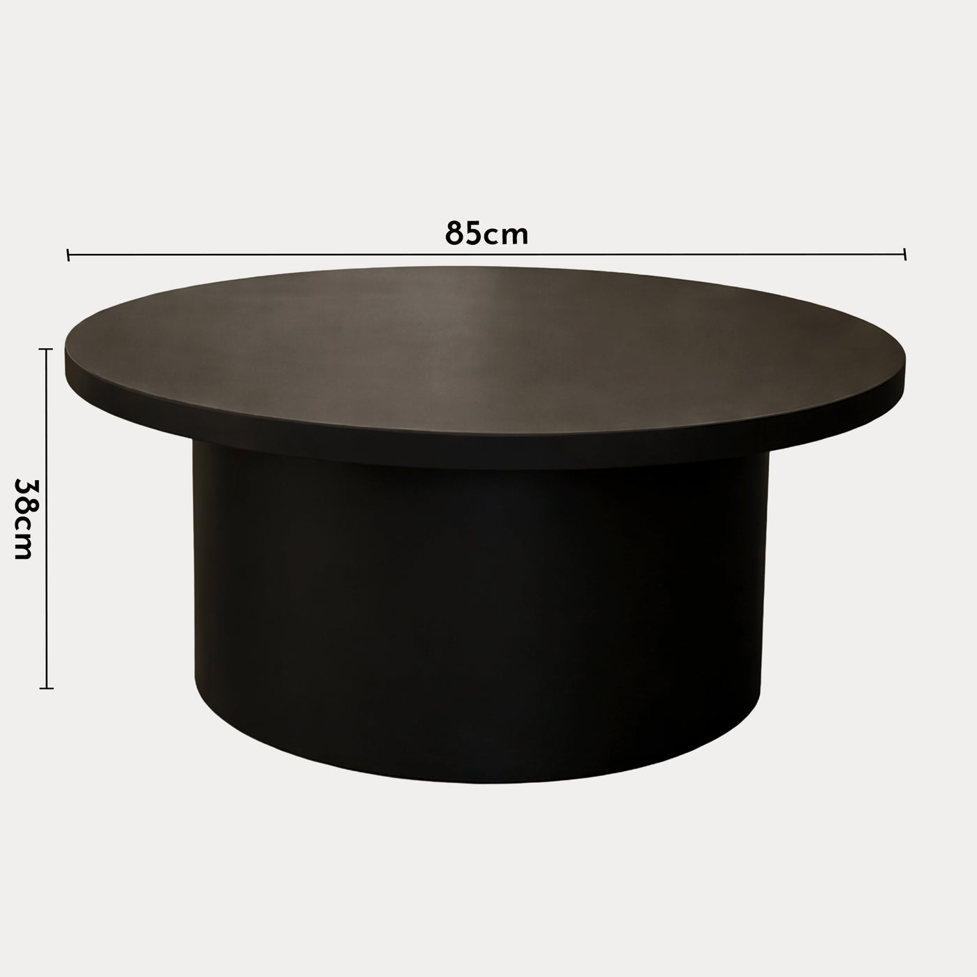 YARA Table basse ronde plateau en marbre d'ingénierie marron