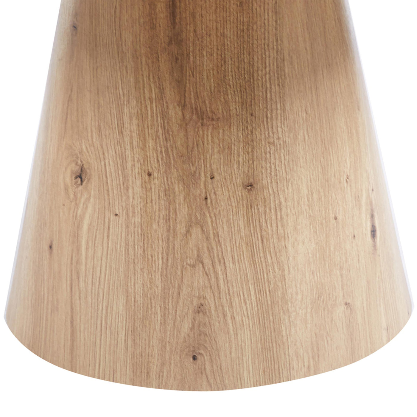 ZAYA Table basse ronde en bois couleur chêne vieilli piètement en cône