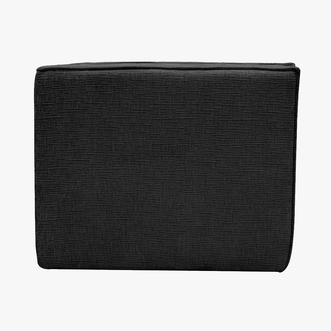 ZEYNA Fauteuil modulable angle réversible tissu noir - Fauteuils - Mobilier Deco