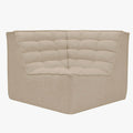 ZEYNA Fauteuil modulable angle réversible tissu taupe