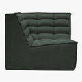 ZEYNA Fauteuil modulable angle réversible tissu vert
