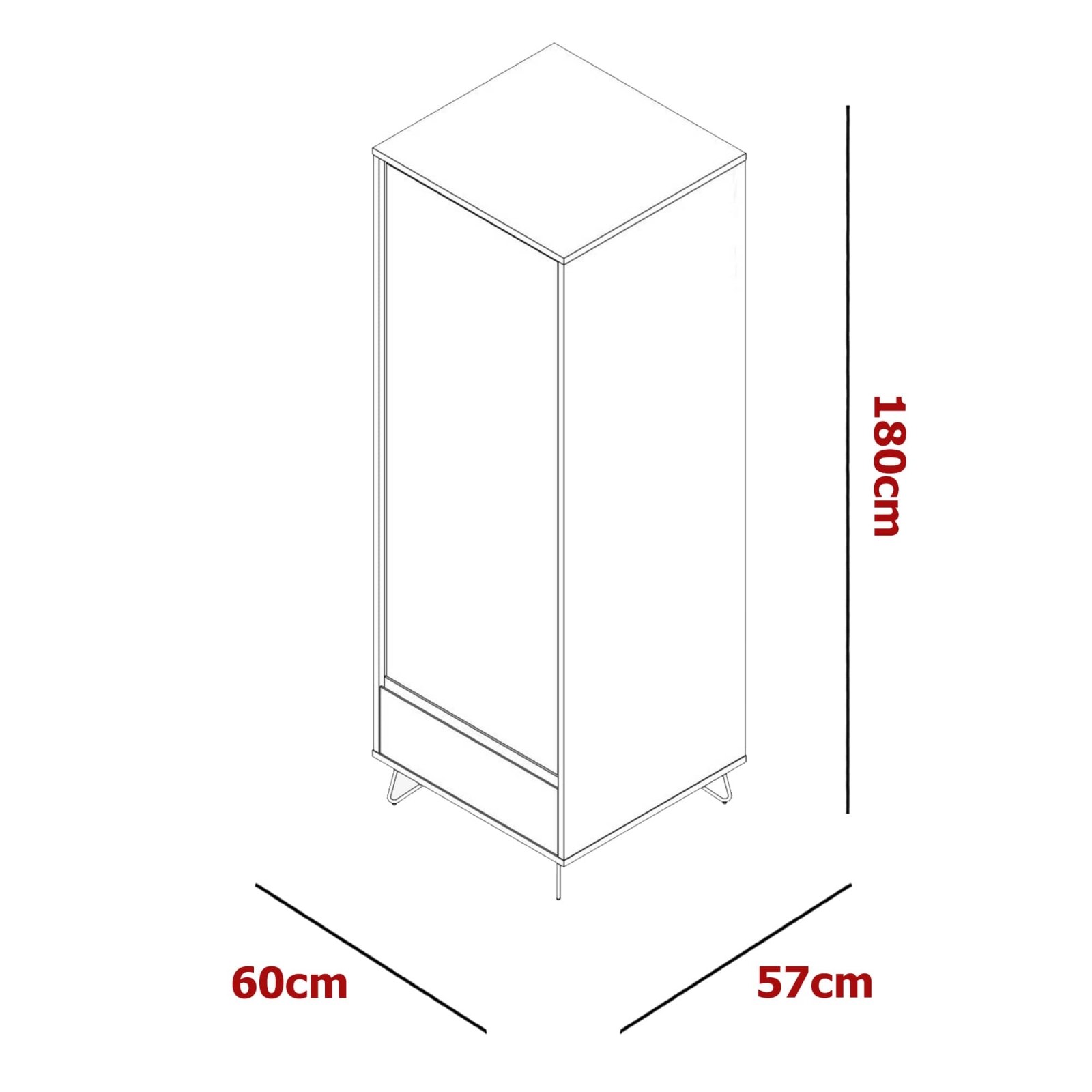 Armoire enfant contemporaine 150 cm Eloise