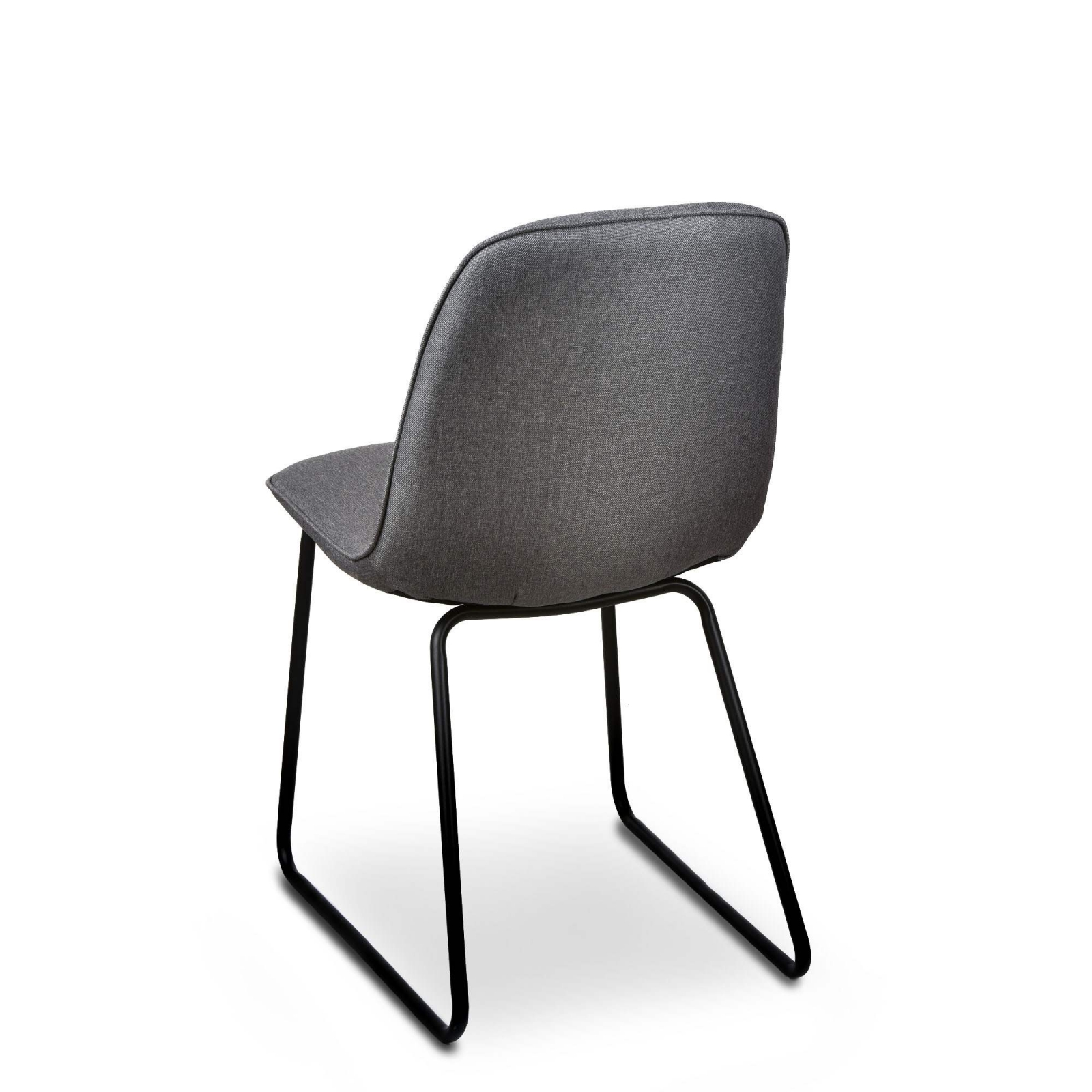 Table 180 cm + 4 chaises LINA. Table pour salle à manger brillante blanche  et noire avec 4 chaises simili cuir. Meubles design