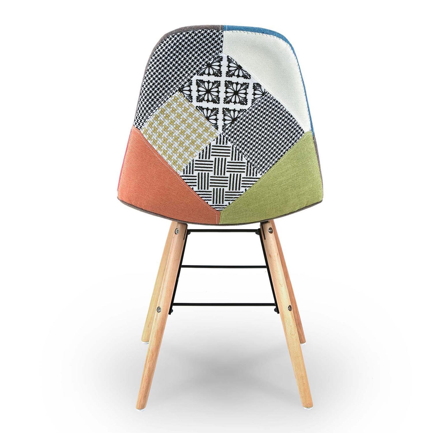 Lot de 4 chaises pour salle à manger en tissu PatchworK au Design vintage -  Décoration/Chaises design (-20%) 
