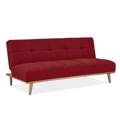 Banquette clic clac scandinave 3 places rouge