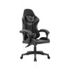 Fauteuil gamer en simili cuir noir et gris