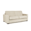 Canapé convertible 3 places en velours côtelé beige ouverture express matelas 14 cm