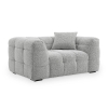 Fauteuil effet peau de mouton gris