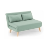 Banquette convertible en tissu vert d'eau 2 places