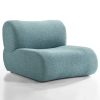 Fauteuil design en tissu bleu