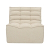 Fauteuil modulable en tissu beige