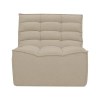 Fauteuil modulable en tissu taupe