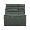 Fauteuil modulable en tissu vert