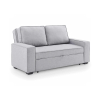 Canapé convertible 3 places en tissu gris