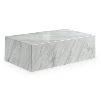 Table basse rectangulaire marbre d'ingénierie blanc